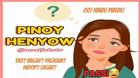pinoy henyo words bagay|Pinoy Henyo Guess Words with their Categories.